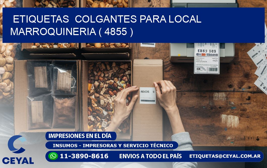 ETIQUETAS  COLGANTES PARA LOCAL MARROQUINERIA ( 4855 )