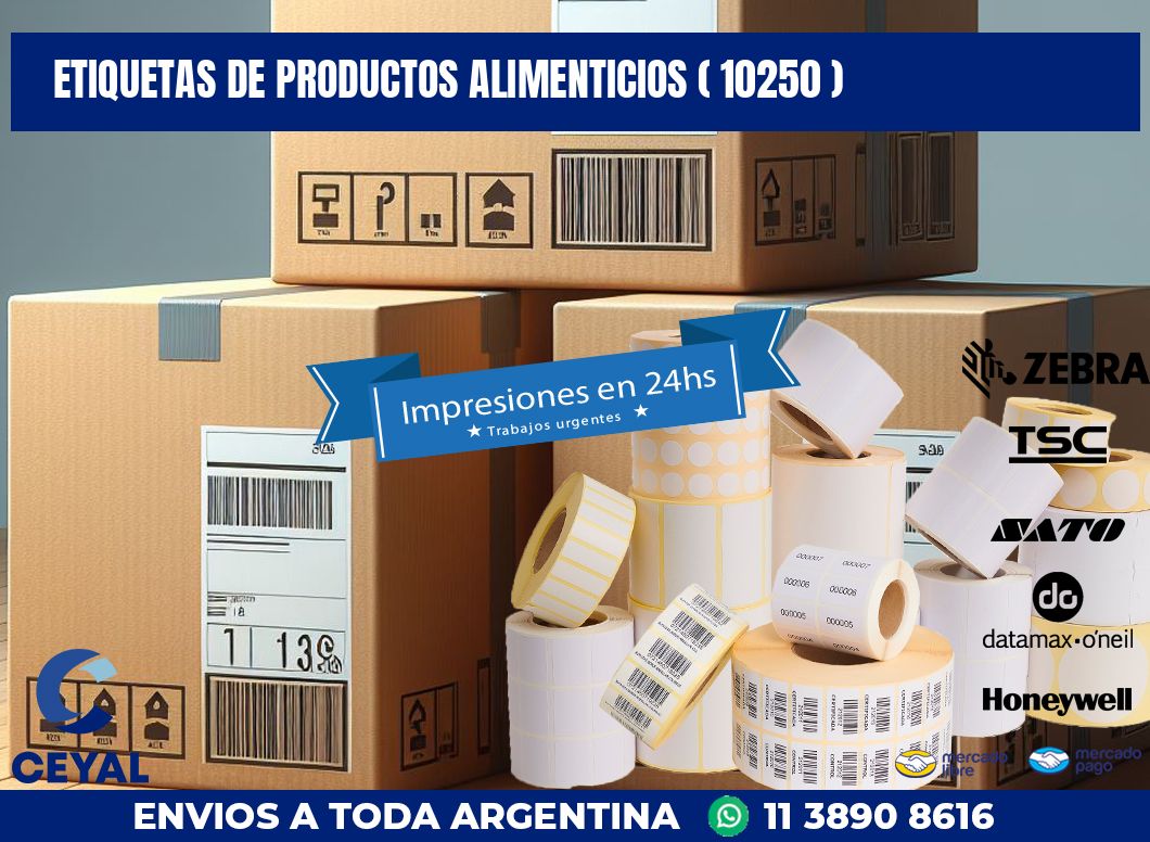 ETIQUETAS DE PRODUCTOS ALIMENTICIOS ( 10250 )