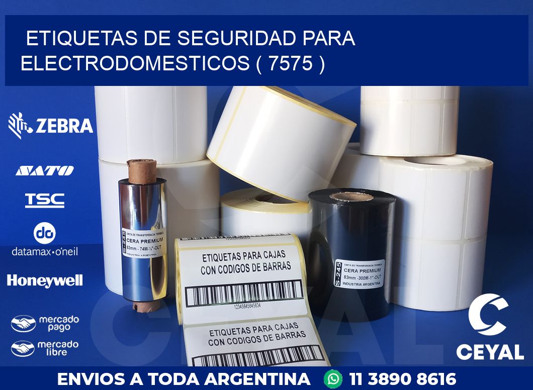 ETIQUETAS DE SEGURIDAD PARA ELECTRODOMESTICOS ( 7575 )