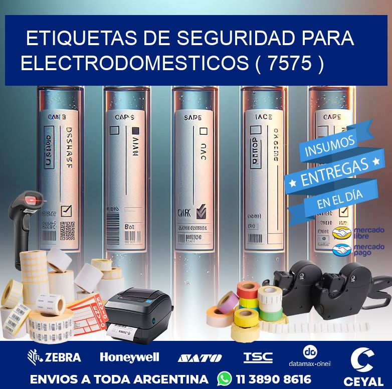 ETIQUETAS DE SEGURIDAD PARA ELECTRODOMESTICOS ( 7575 )