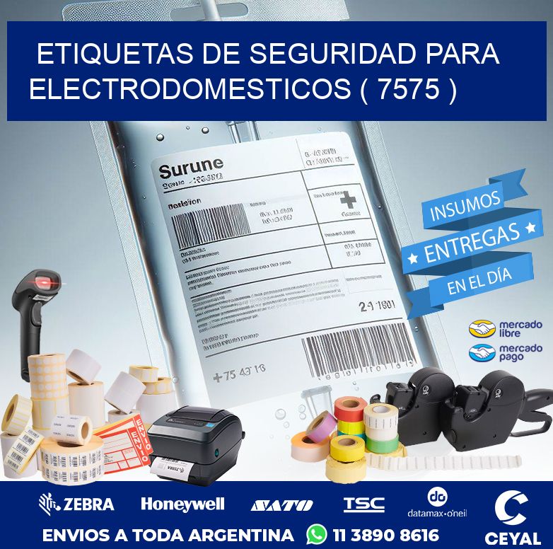 ETIQUETAS DE SEGURIDAD PARA ELECTRODOMESTICOS ( 7575 )
