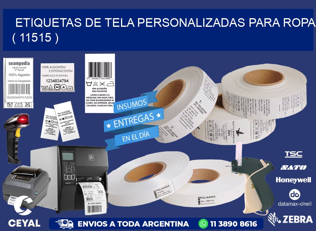 ETIQUETAS DE TELA PERSONALIZADAS PARA ROPA ( 11515 )