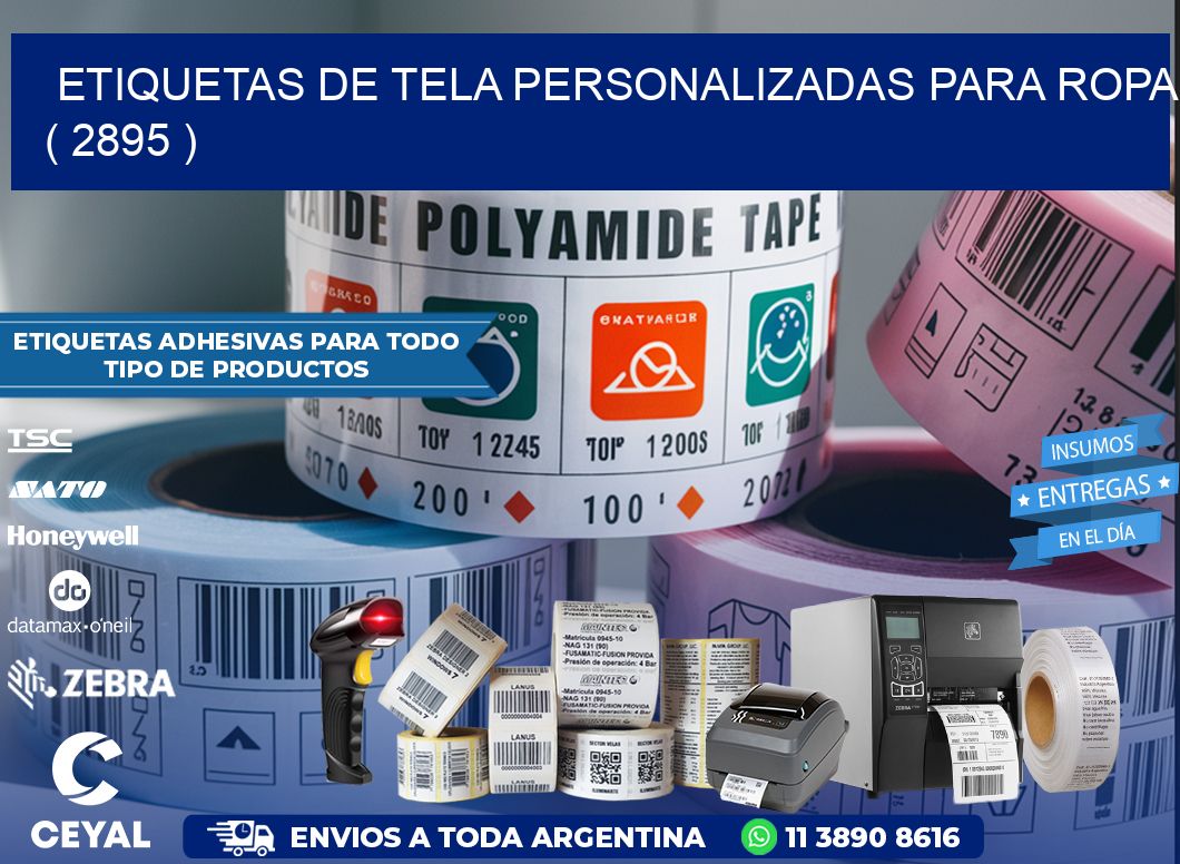 ETIQUETAS DE TELA PERSONALIZADAS PARA ROPA ( 2895 )