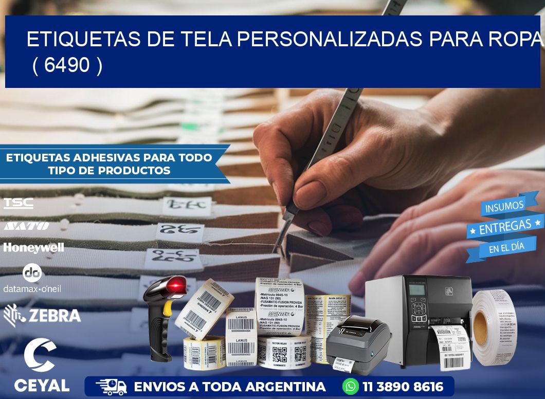ETIQUETAS DE TELA PERSONALIZADAS PARA ROPA   ( 6490 )