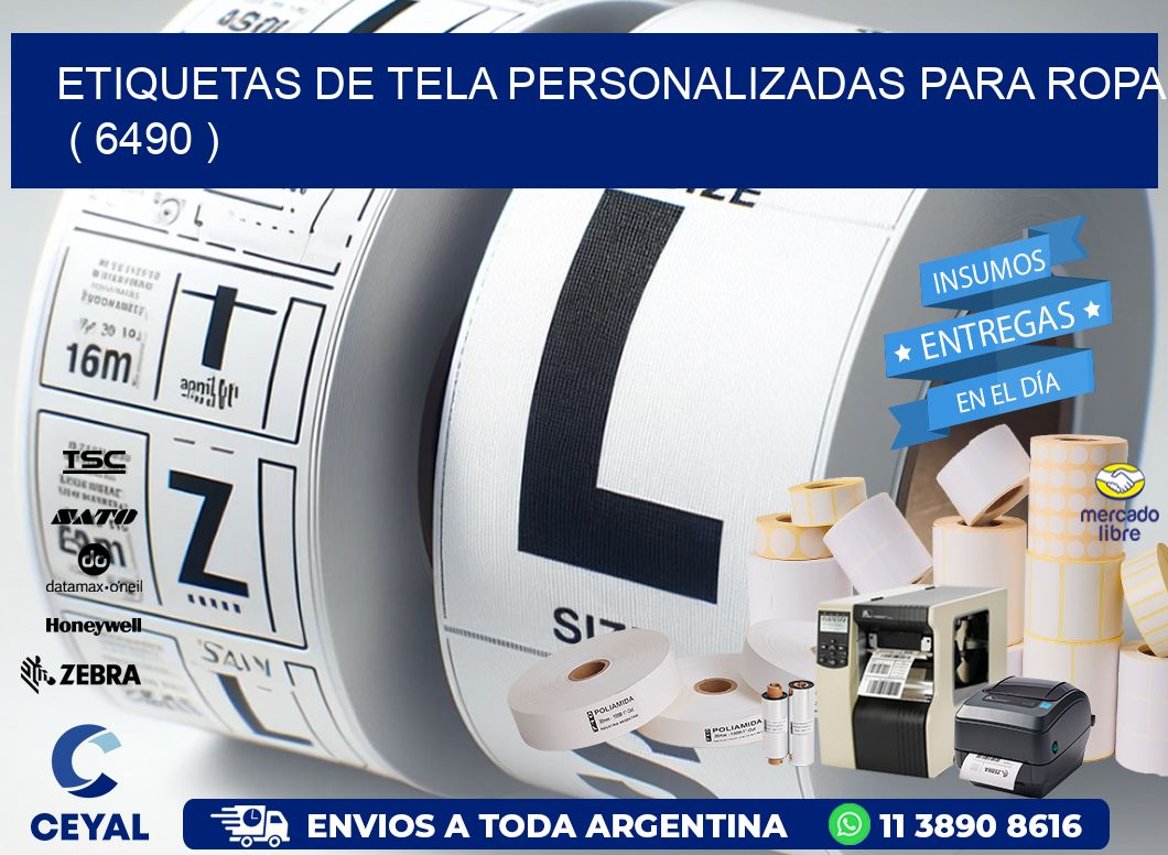 ETIQUETAS DE TELA PERSONALIZADAS PARA ROPA   ( 6490 )