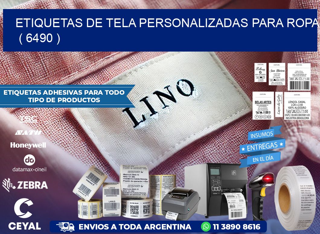 ETIQUETAS DE TELA PERSONALIZADAS PARA ROPA   ( 6490 )