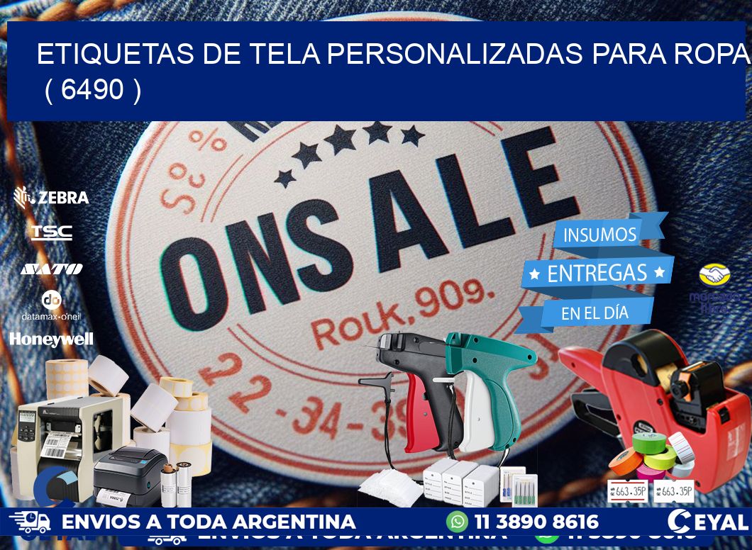 ETIQUETAS DE TELA PERSONALIZADAS PARA ROPA   ( 6490 )