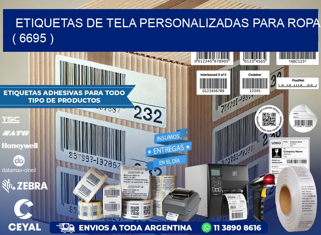 ETIQUETAS DE TELA PERSONALIZADAS PARA ROPA ( 6695 )