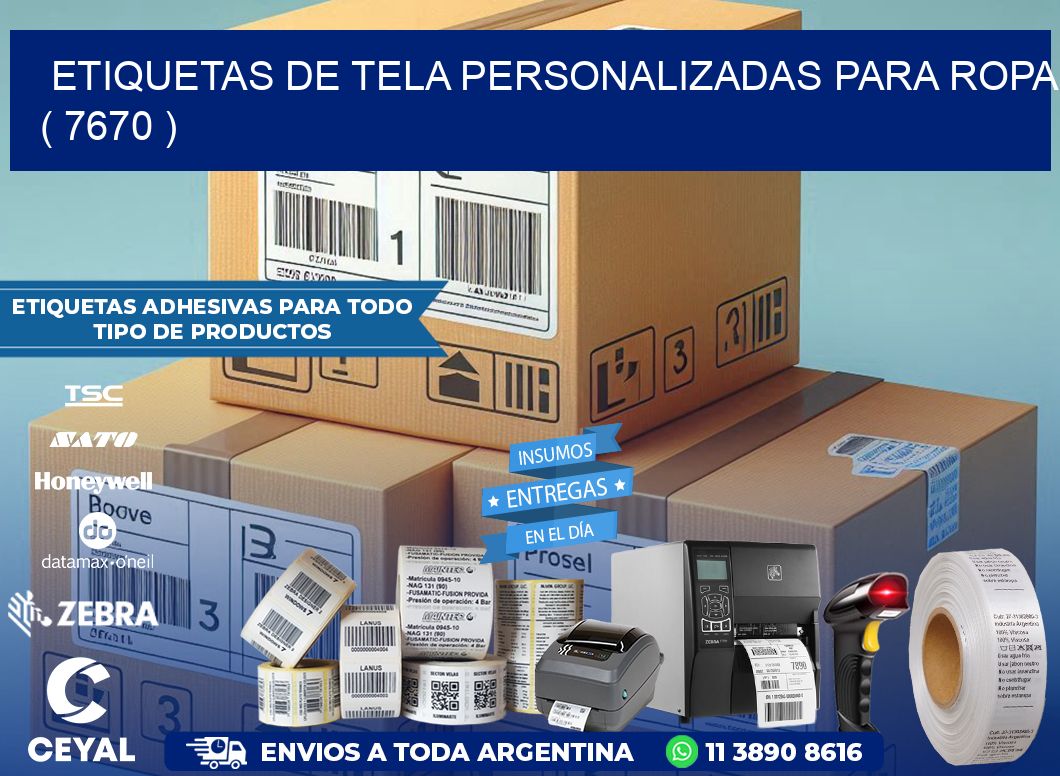 ETIQUETAS DE TELA PERSONALIZADAS PARA ROPA ( 7670 )