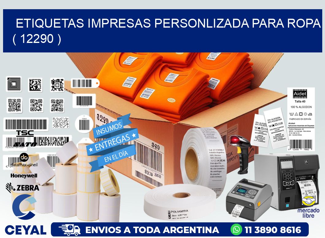 ETIQUETAS IMPRESAS PERSONLIZADA PARA ROPA ( 12290 )