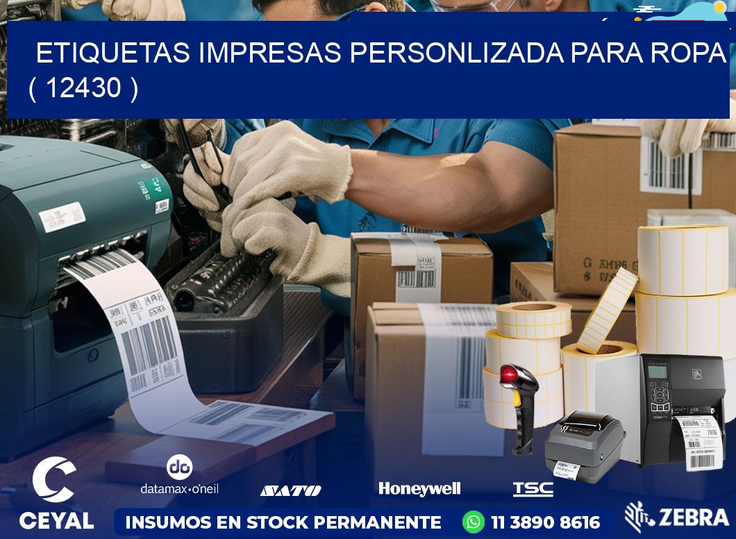 ETIQUETAS IMPRESAS PERSONLIZADA PARA ROPA ( 12430 )
