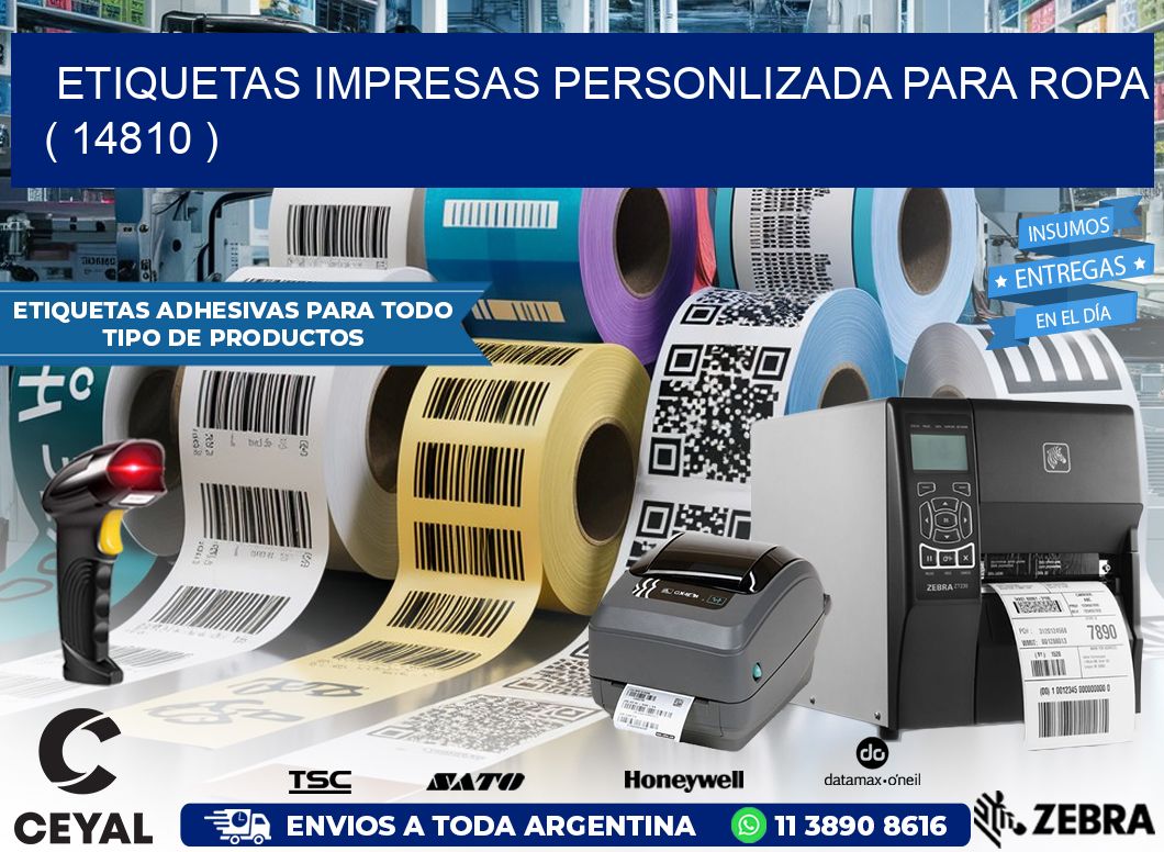 ETIQUETAS IMPRESAS PERSONLIZADA PARA ROPA ( 14810 )
