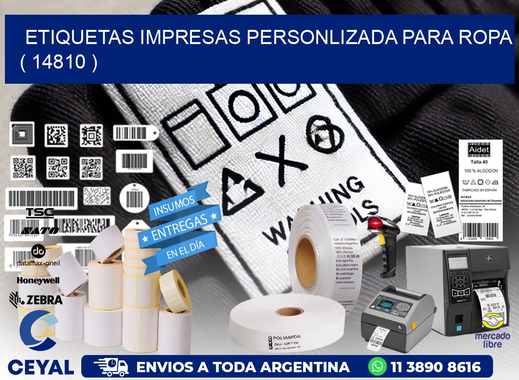 ETIQUETAS IMPRESAS PERSONLIZADA PARA ROPA ( 14810 )