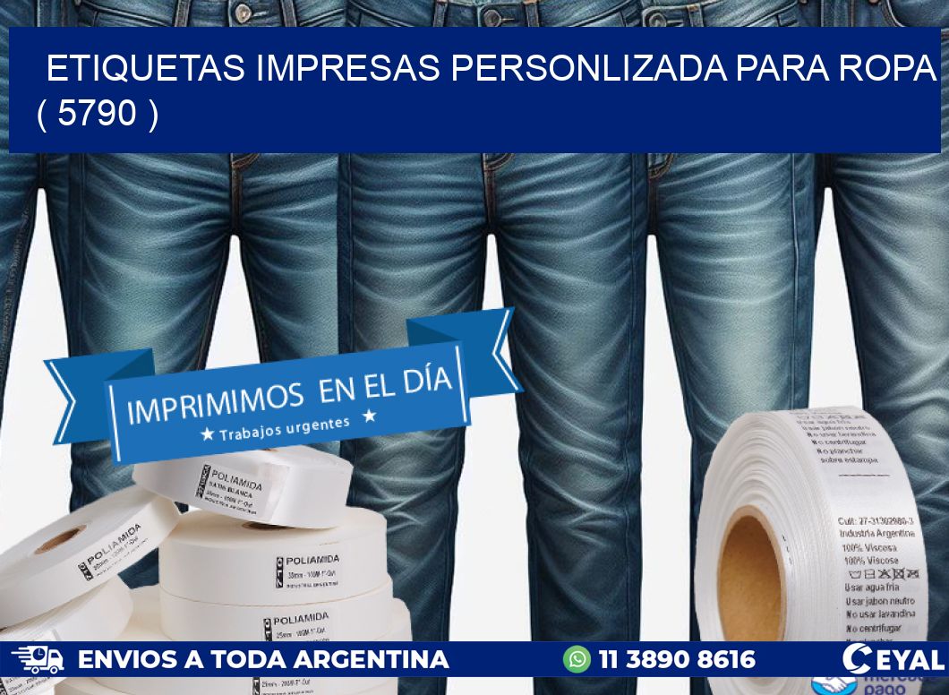 ETIQUETAS IMPRESAS PERSONLIZADA PARA ROPA ( 5790 )