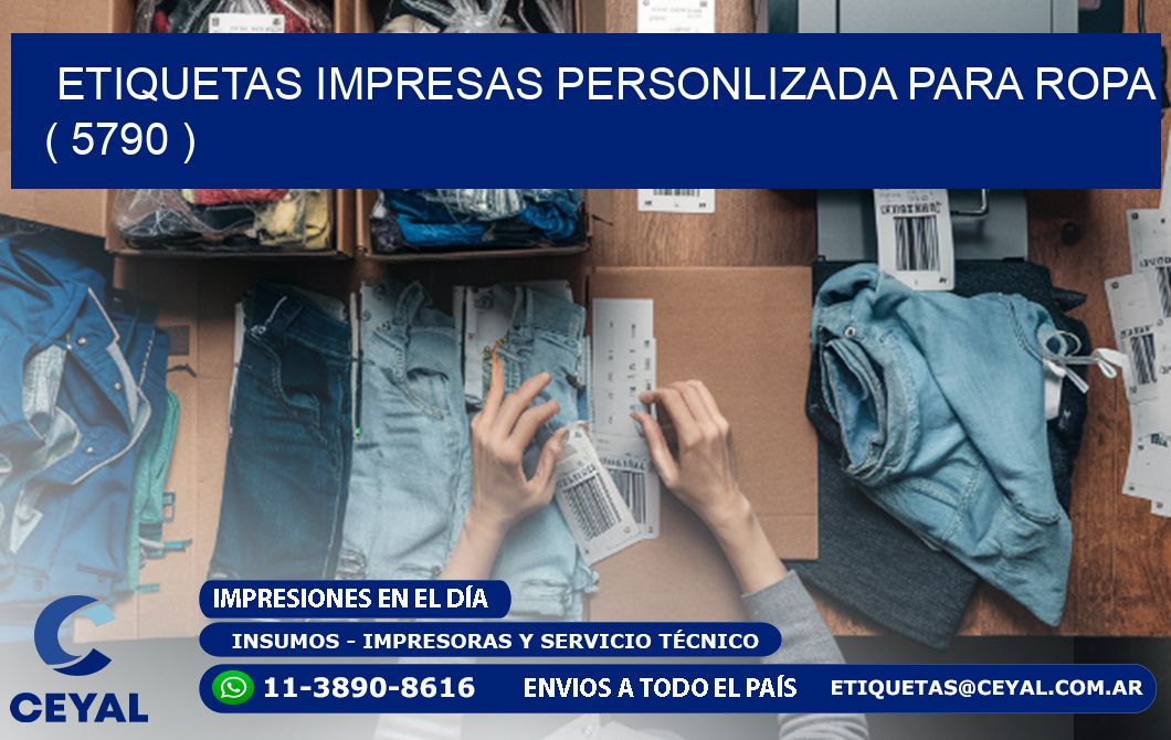 ETIQUETAS IMPRESAS PERSONLIZADA PARA ROPA ( 5790 )