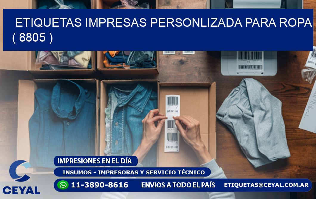 ETIQUETAS IMPRESAS PERSONLIZADA PARA ROPA ( 8805 )