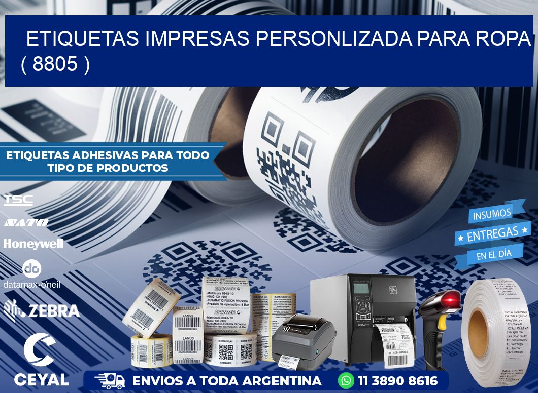 ETIQUETAS IMPRESAS PERSONLIZADA PARA ROPA ( 8805 )