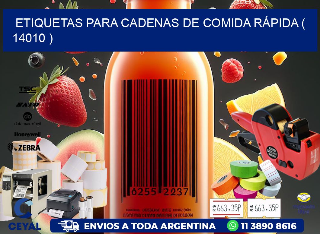 ETIQUETAS PARA CADENAS DE COMIDA RÁPIDA ( 14010 )
