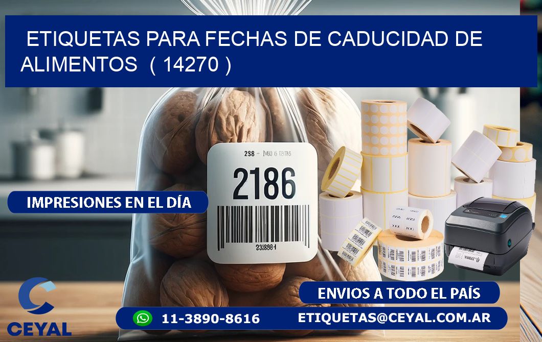 ETIQUETAS PARA FECHAS DE CADUCIDAD DE ALIMENTOS  ( 14270 )