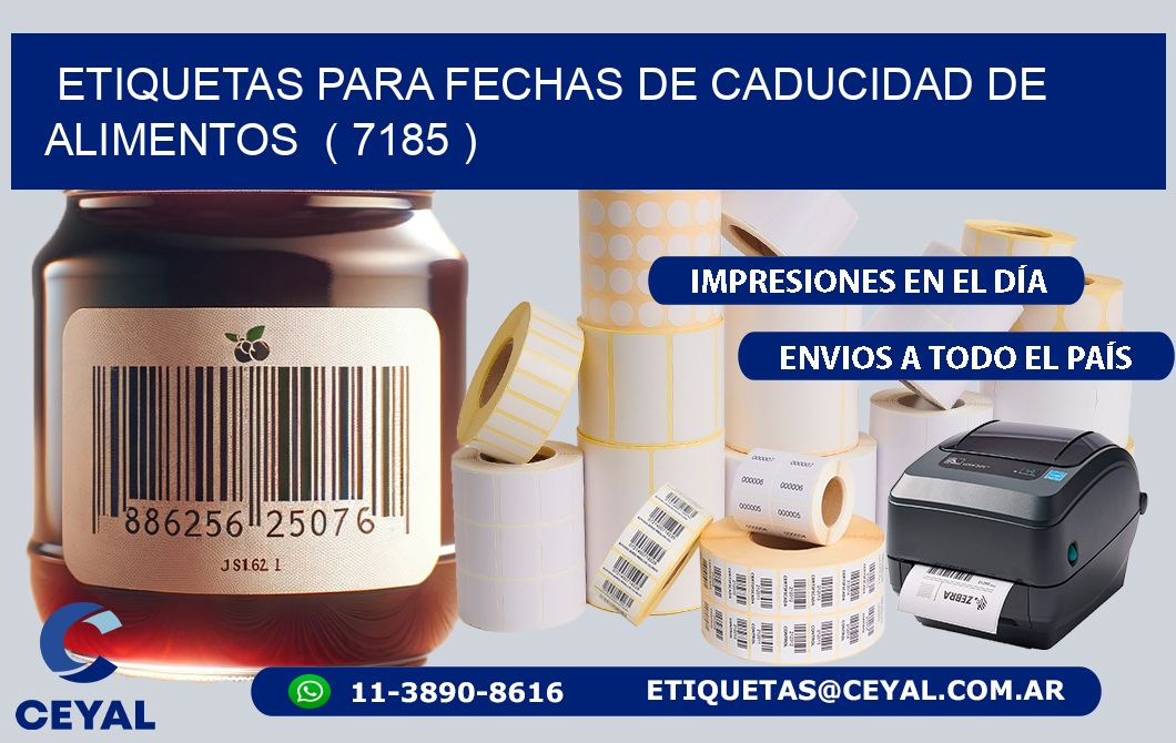 ETIQUETAS PARA FECHAS DE CADUCIDAD DE ALIMENTOS  ( 7185 )