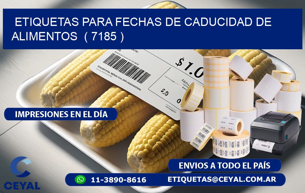 ETIQUETAS PARA FECHAS DE CADUCIDAD DE ALIMENTOS  ( 7185 )