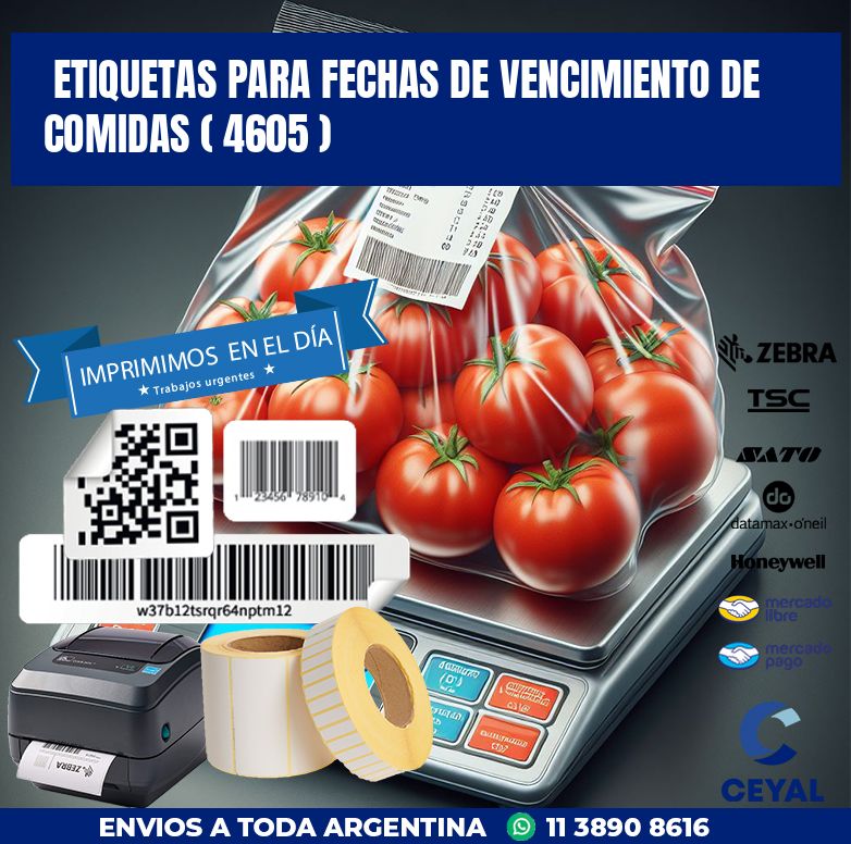 ETIQUETAS PARA FECHAS DE VENCIMIENTO DE COMIDAS ( 4605 )