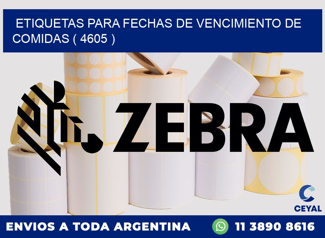ETIQUETAS PARA FECHAS DE VENCIMIENTO DE COMIDAS ( 4605 )