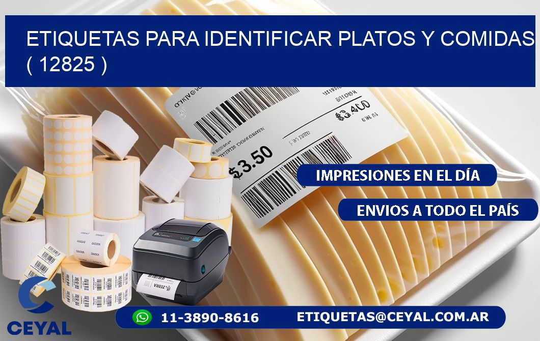 ETIQUETAS PARA IDENTIFICAR PLATOS Y COMIDAS  ( 12825 )
