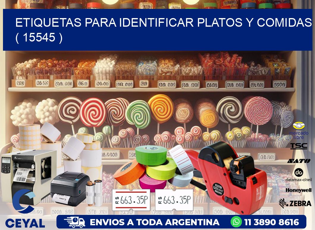 ETIQUETAS PARA IDENTIFICAR PLATOS Y COMIDAS  ( 15545 )