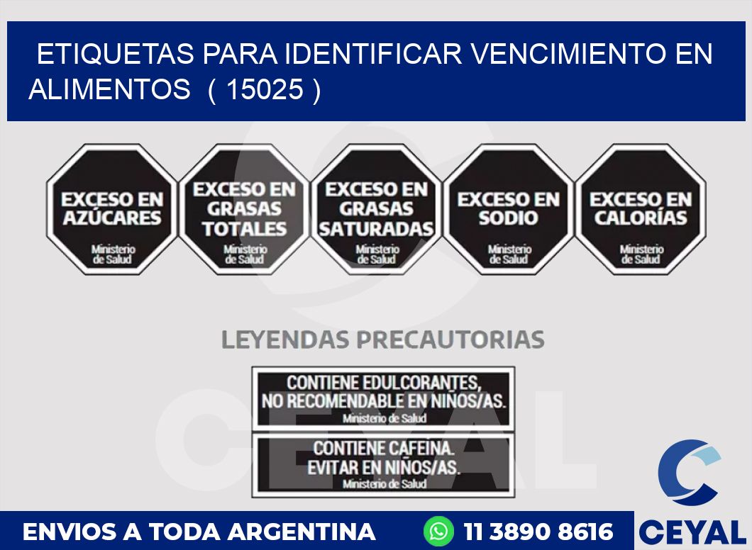 ETIQUETAS PARA IDENTIFICAR VENCIMIENTO EN ALIMENTOS  ( 15025 )