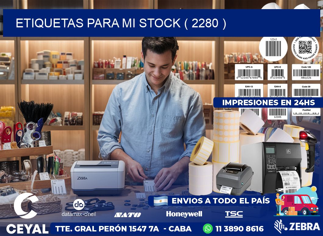 ETIQUETAS PARA MI STOCK ( 2280 )