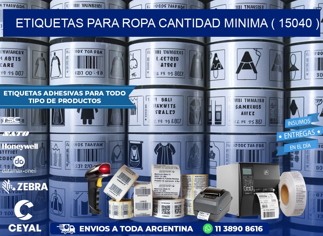 ETIQUETAS PARA ROPA CANTIDAD MINIMA ( 15040 )