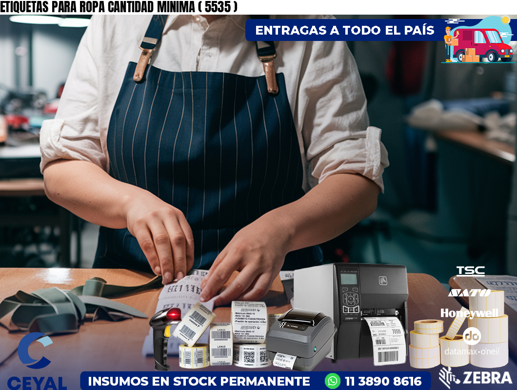ETIQUETAS PARA ROPA CANTIDAD MINIMA ( 5535 )
