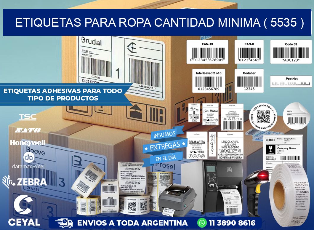 ETIQUETAS PARA ROPA CANTIDAD MINIMA ( 5535 )