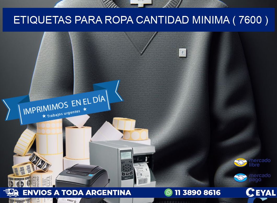 ETIQUETAS PARA ROPA CANTIDAD MINIMA ( 7600 )