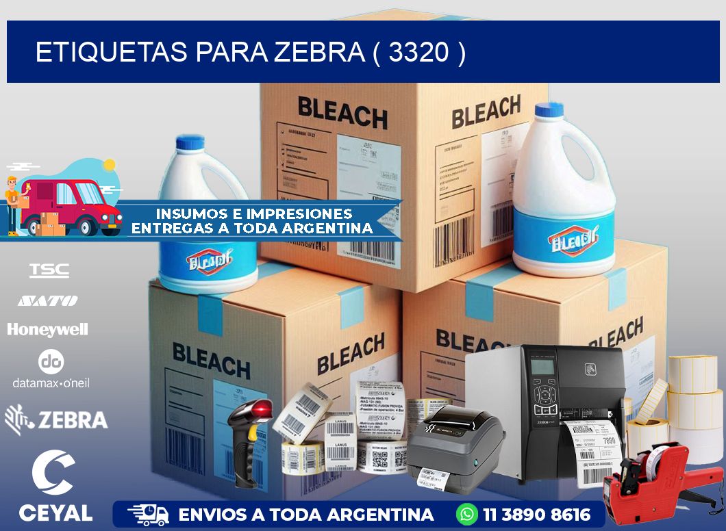 ETIQUETAS PARA ZEBRA ( 3320 )