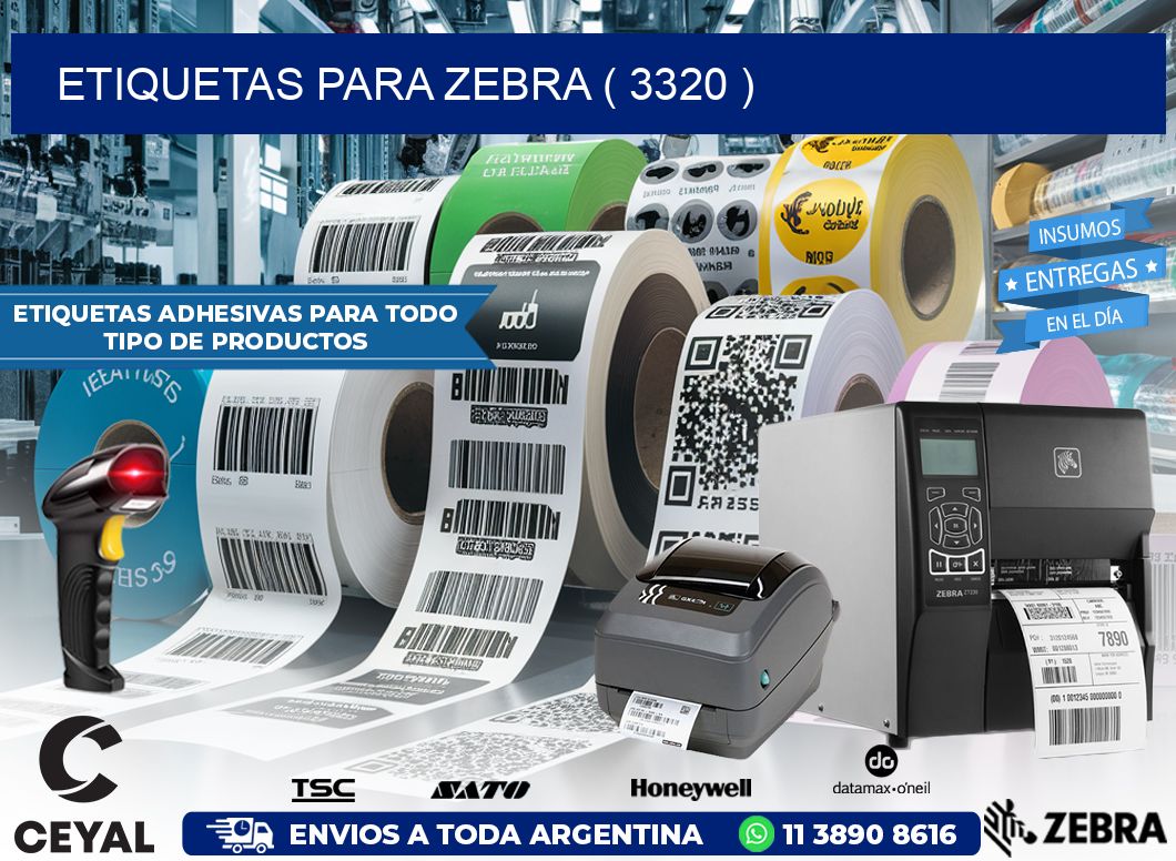 ETIQUETAS PARA ZEBRA ( 3320 )