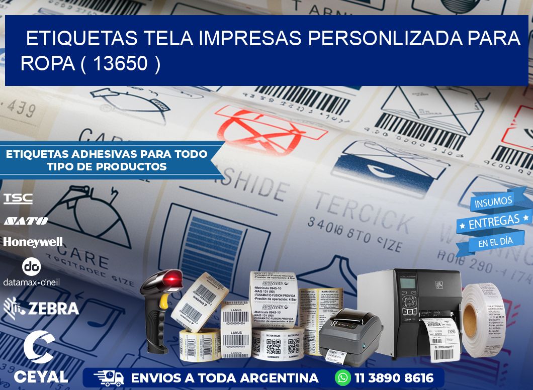 ETIQUETAS TELA IMPRESAS PERSONLIZADA PARA ROPA ( 13650 )