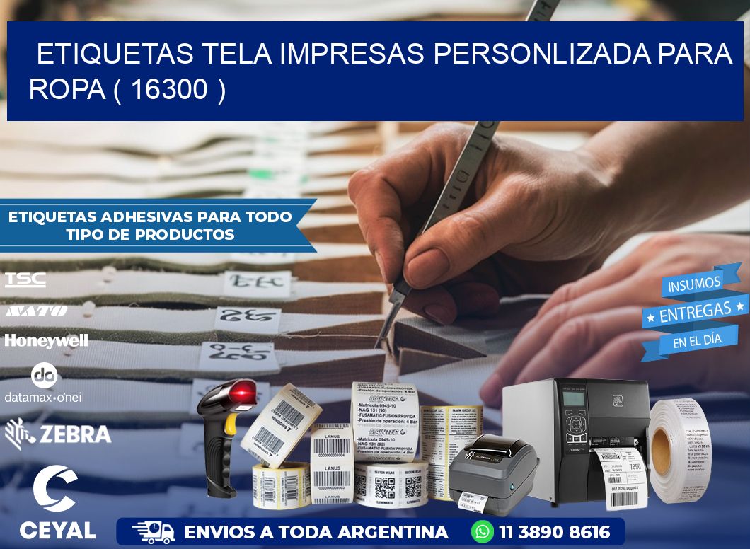 ETIQUETAS TELA IMPRESAS PERSONLIZADA PARA ROPA ( 16300 )