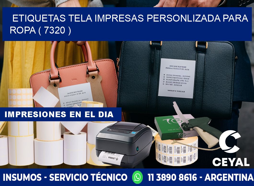 ETIQUETAS TELA IMPRESAS PERSONLIZADA PARA ROPA ( 7320 )