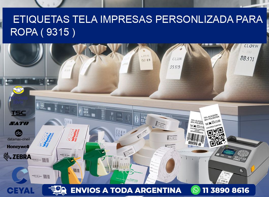 ETIQUETAS TELA IMPRESAS PERSONLIZADA PARA ROPA ( 9315 )
