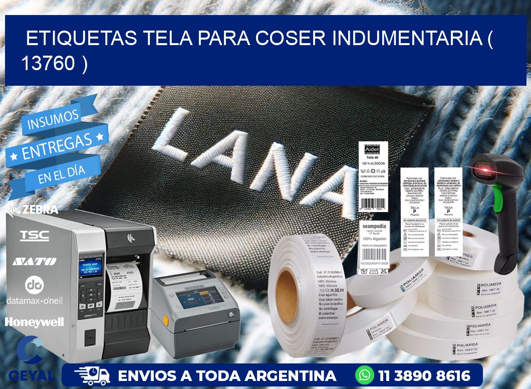 ETIQUETAS TELA PARA COSER INDUMENTARIA ( 13760 )