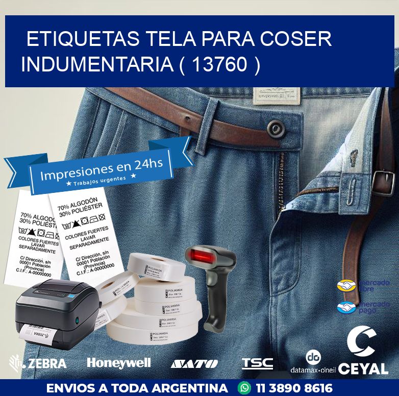 ETIQUETAS TELA PARA COSER INDUMENTARIA ( 13760 )