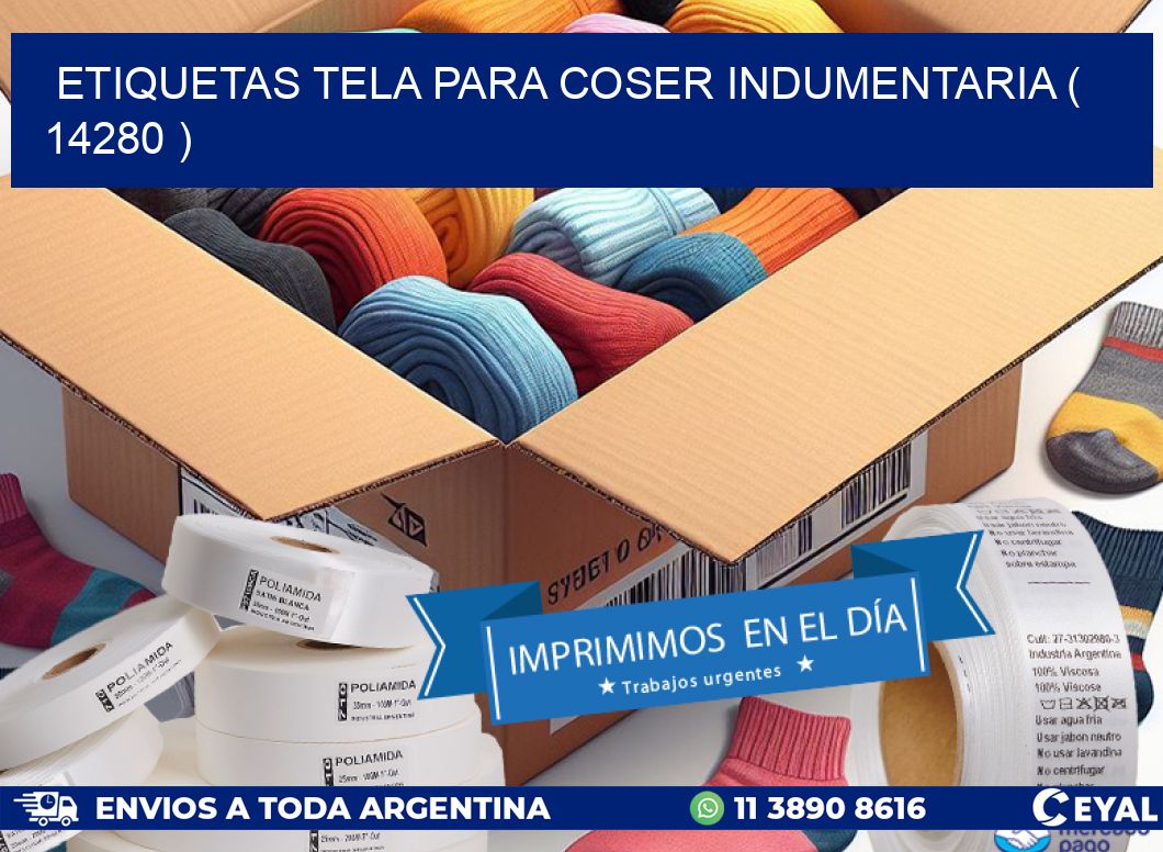 ETIQUETAS TELA PARA COSER INDUMENTARIA ( 14280 )