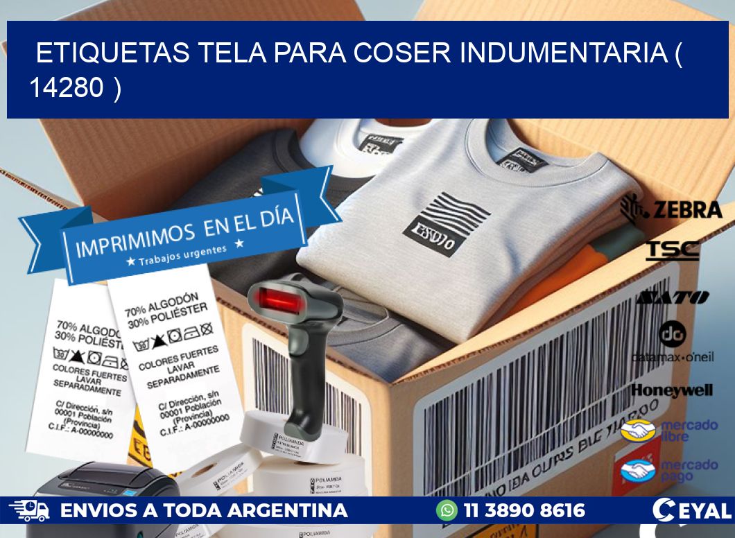 ETIQUETAS TELA PARA COSER INDUMENTARIA ( 14280 )