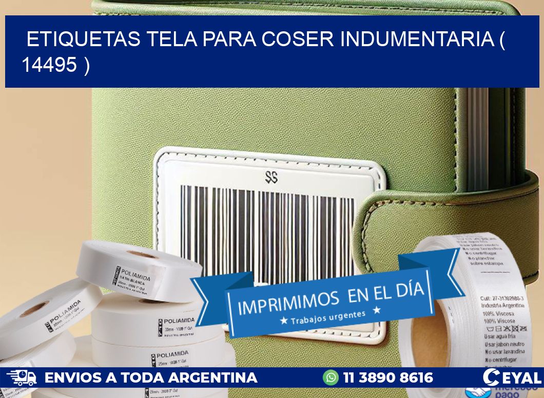 ETIQUETAS TELA PARA COSER INDUMENTARIA ( 14495 )
