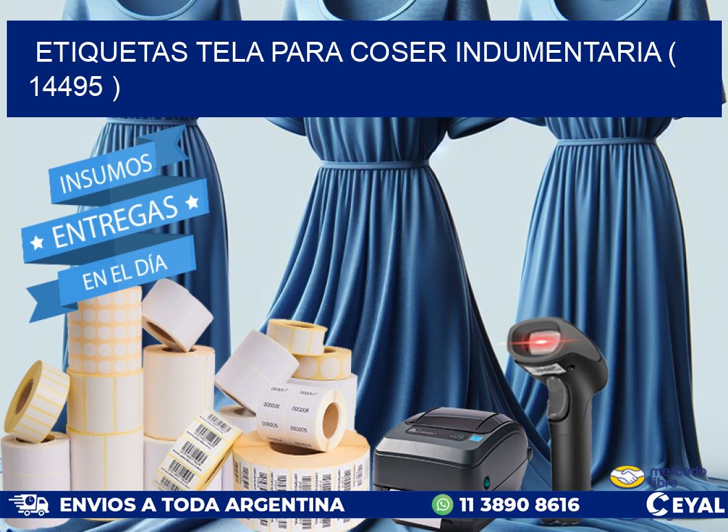 ETIQUETAS TELA PARA COSER INDUMENTARIA ( 14495 )