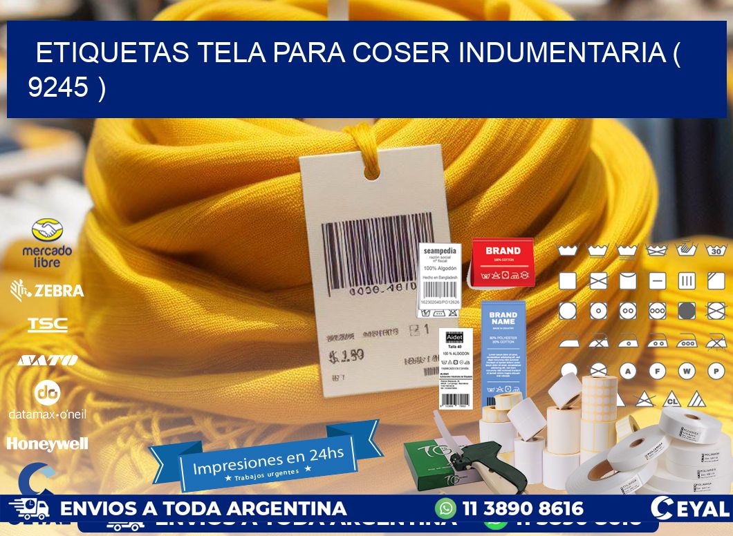 ETIQUETAS TELA PARA COSER INDUMENTARIA ( 9245 )