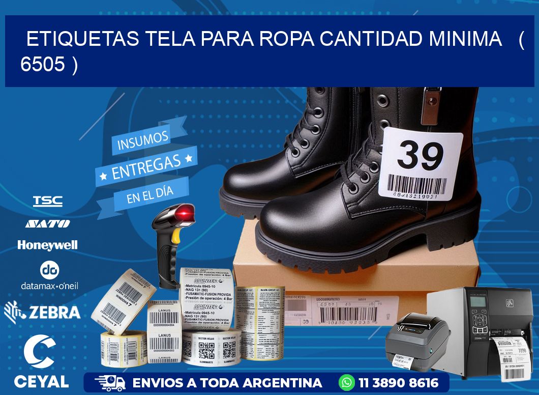 ETIQUETAS TELA PARA ROPA CANTIDAD MINIMA   ( 6505 )