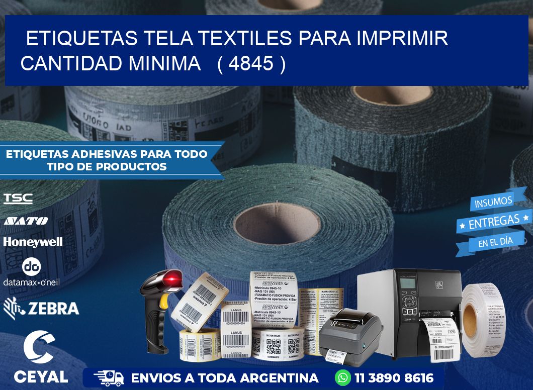 ETIQUETAS TELA TEXTILES PARA IMPRIMIR CANTIDAD MINIMA   ( 4845 )